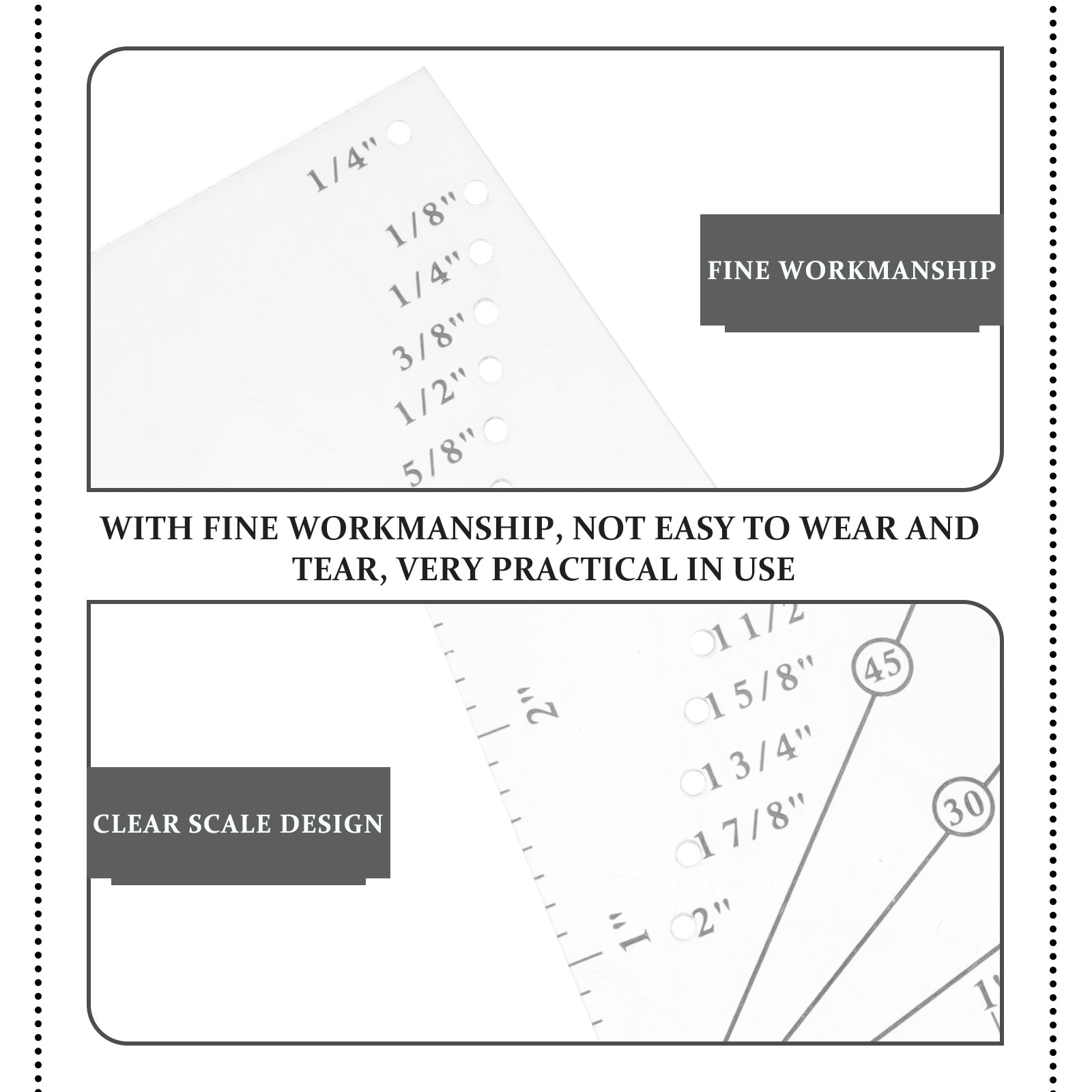 1 Set Naht-Plastik-DIY-Patchwo – Sewing Gauge Ruler Bewertung und Preis