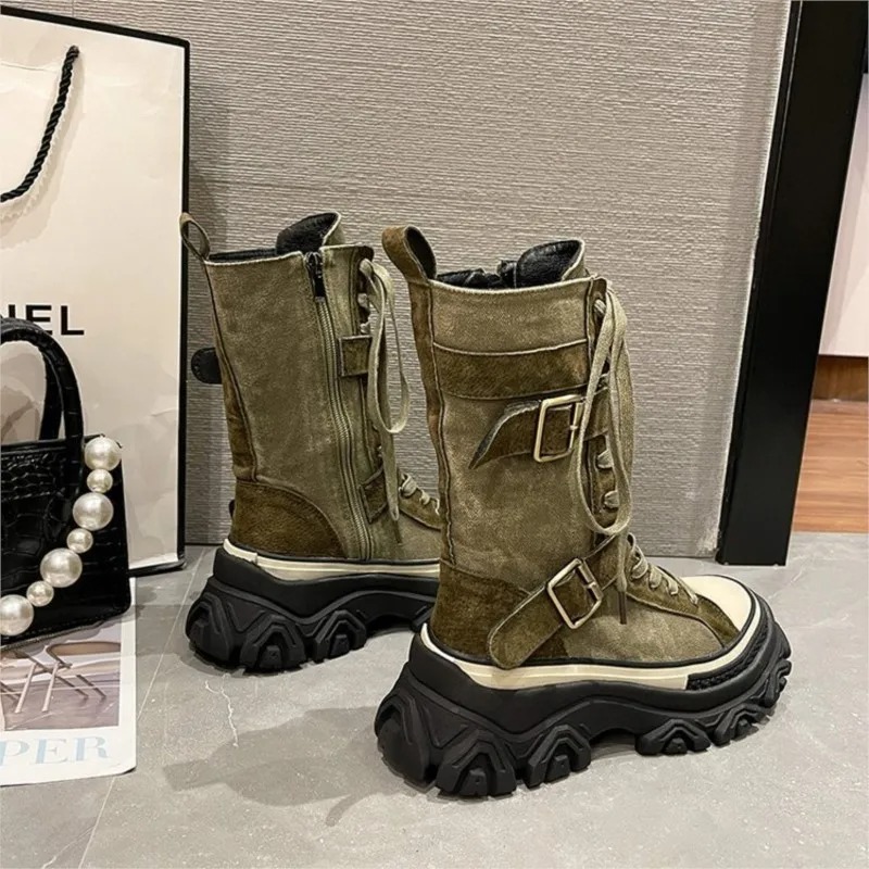 Dicke Plattform Damen Stiefel  – Sewing Latex Bewertung und Preis
